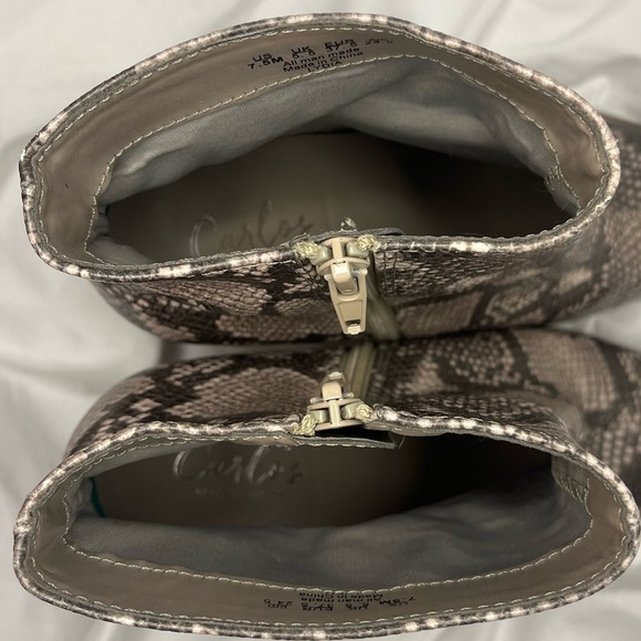 Carlos by Carlos Santana Snake Print Heeled Booties (7.5M) - Picture 5 of 7